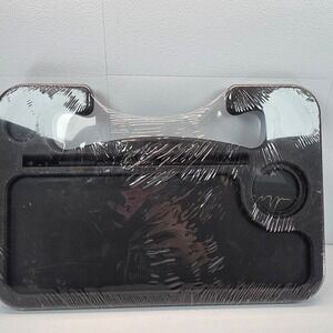 Steering Wheel Tray Table Cup IPad Holder Eating Work Travel Black